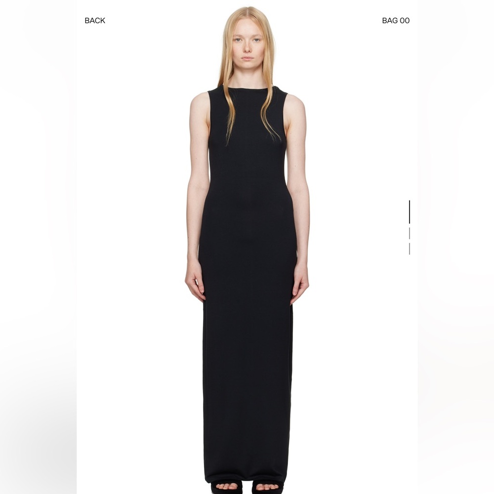 SKIMS Soft Lounge Sleeveless Ribbed Black Maxi Dress Size S